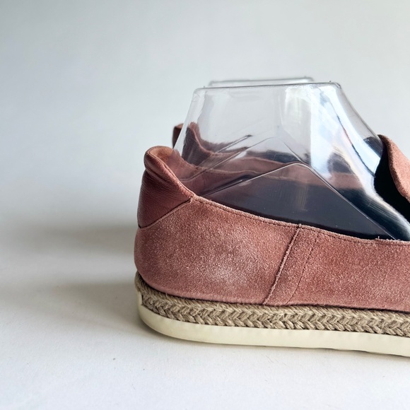 Vince Pink Suede Genuine Leather Rubber Outsole Espadrilles Flats size 8 - Picture 13 of 14